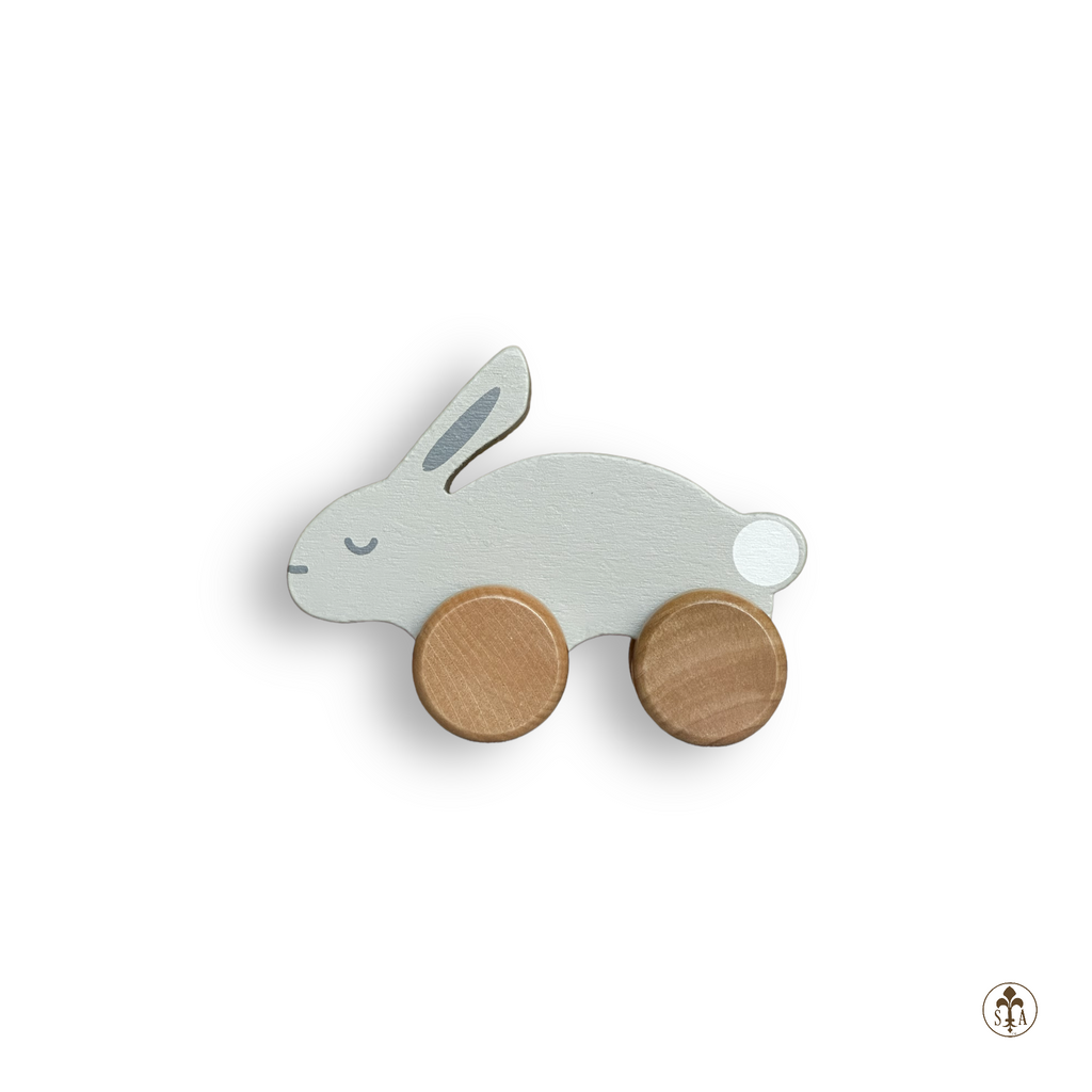 【AND A ASH】Parts Bunny Wood Wooden Bunny Push Toy – Summit Arbor LLC