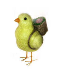 Felted Wool Chick with Basket