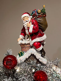 Santa in Chimney Unique Tree Topper - Summit Arbor