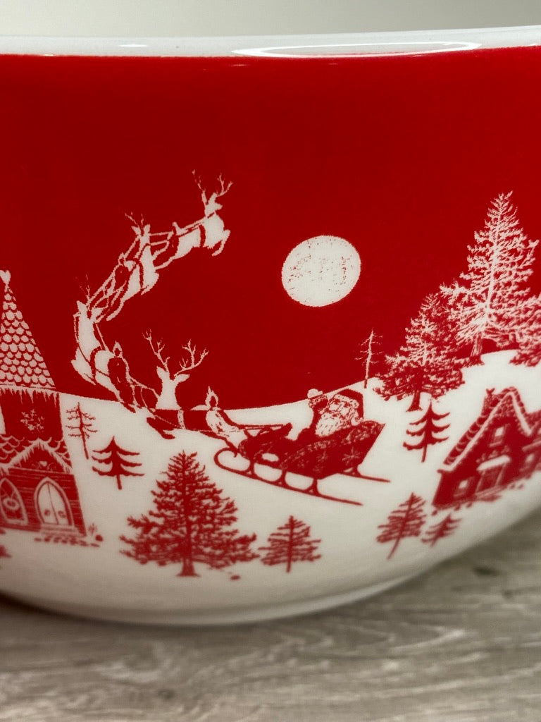 Toile Christmas Bowls, Set Of 3