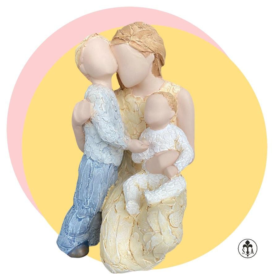 Contentment, A Mother and Her Children Figurine