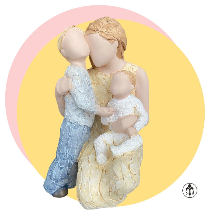 Contentment, A Mother and Her Children Figurine
