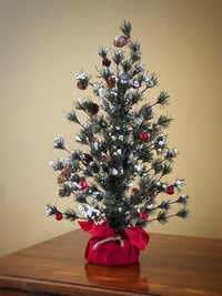 Flocked Tree With Berries