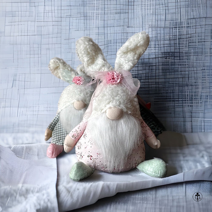 Plush Elegant Bunny Gnome Set (Set of 2)