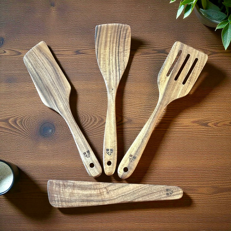 Wooden Spatula For Cooking Set of 4