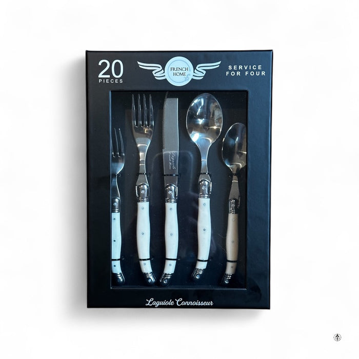 French Home Laguiole Stainless Steel Flatware, 20-Piece Set