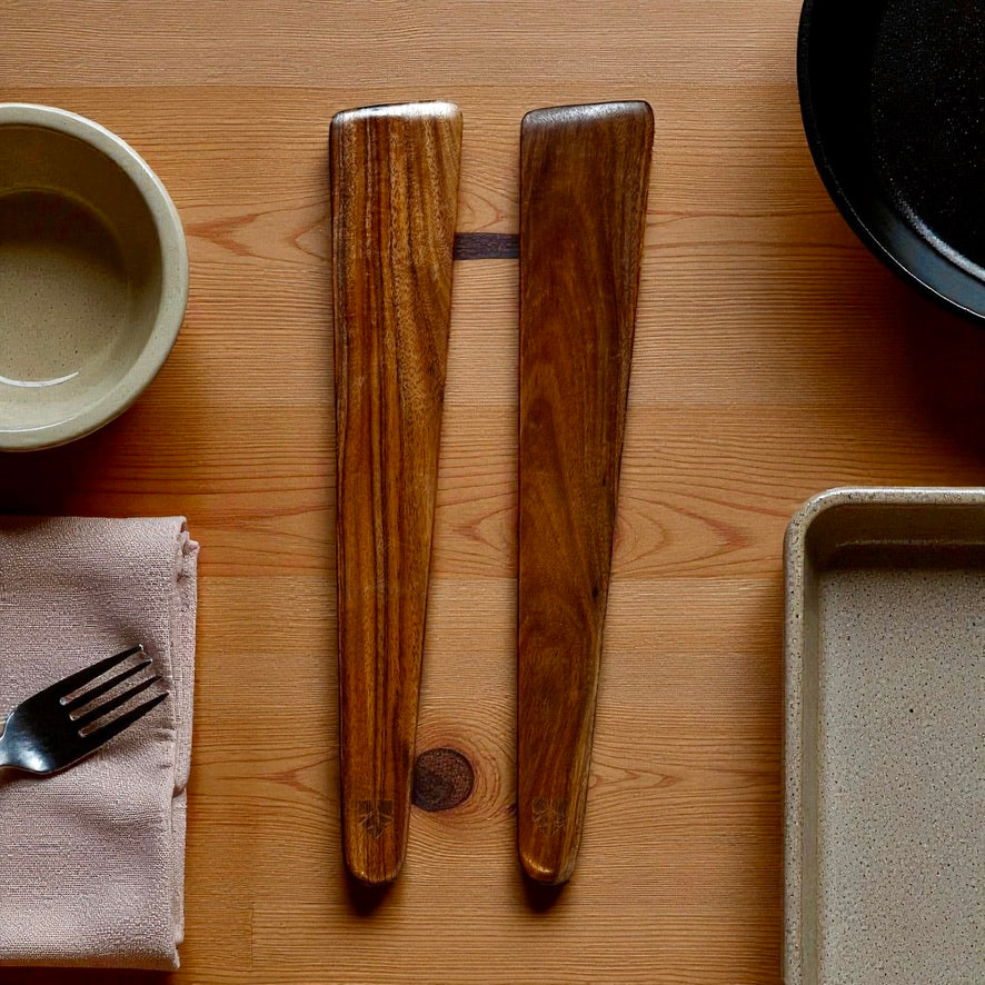 Teak Wood Spatula 12" - 2 Pcs