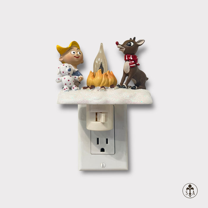 Rudolph Campfire Night Light