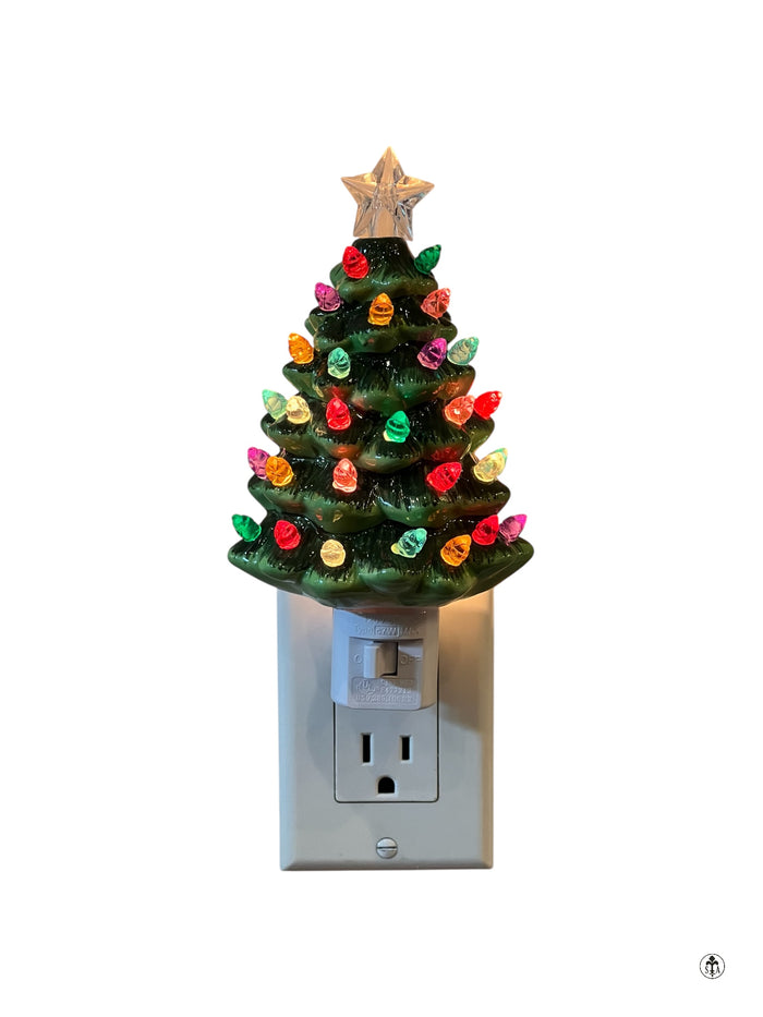 Vintage Christmas Tree Night Light