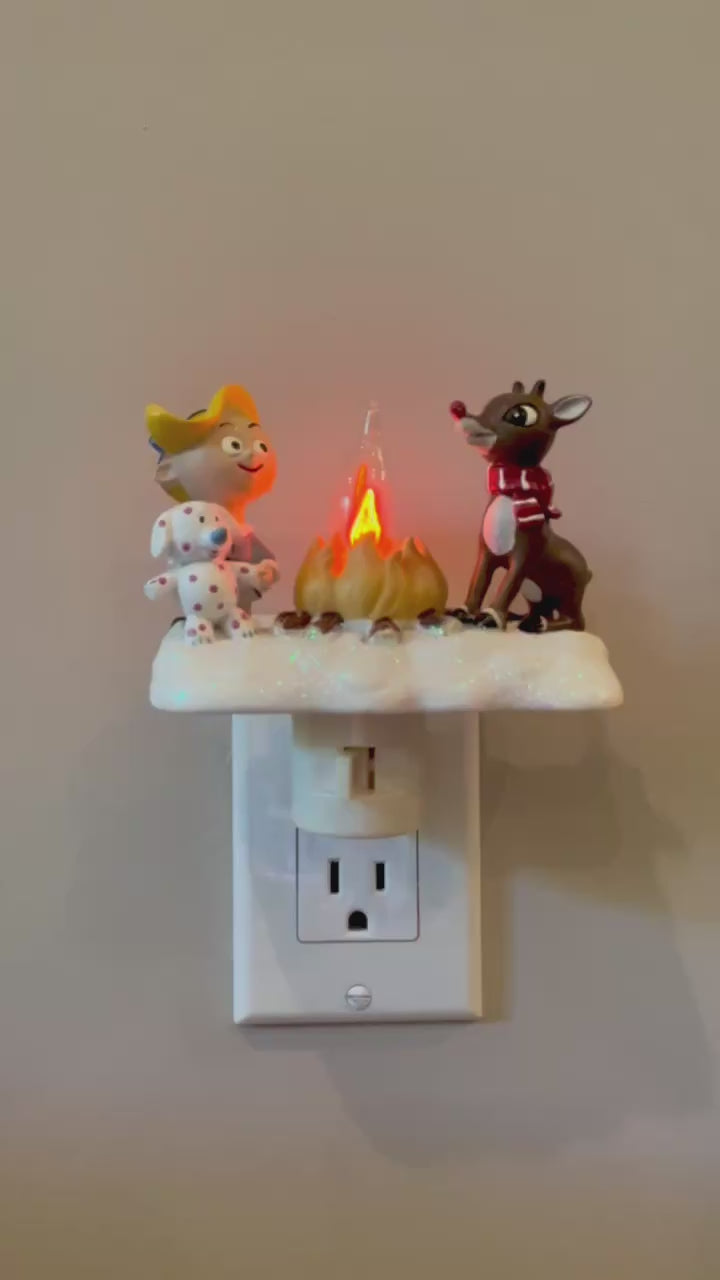Rudolph Campfire Night Light