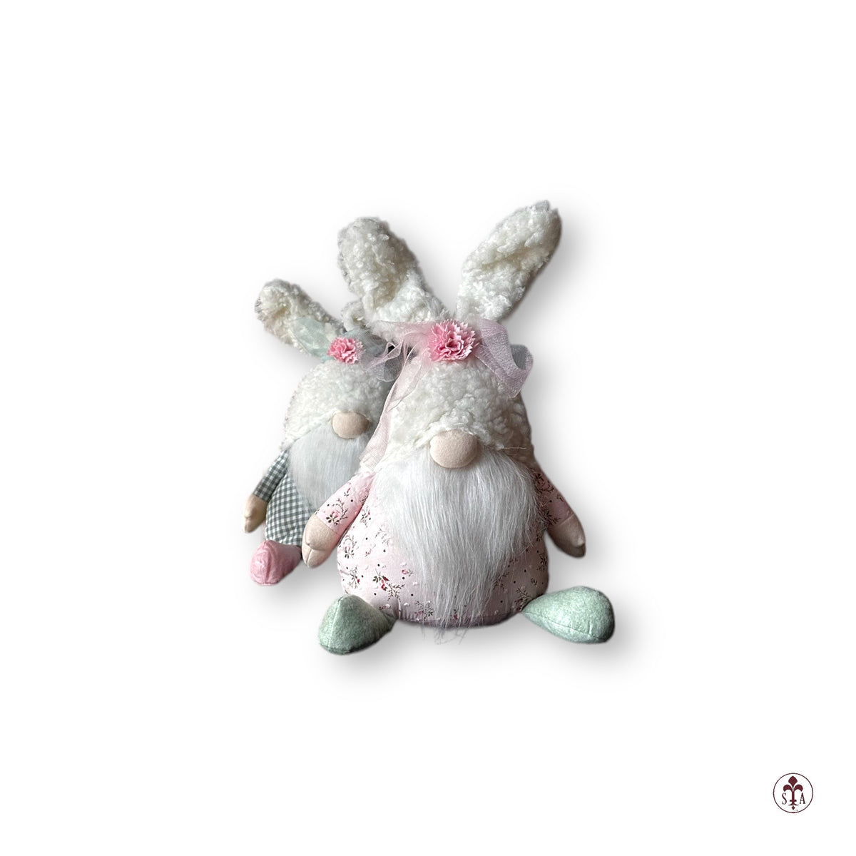 Plush Elegant Bunny Gnome Set (Set of 2)